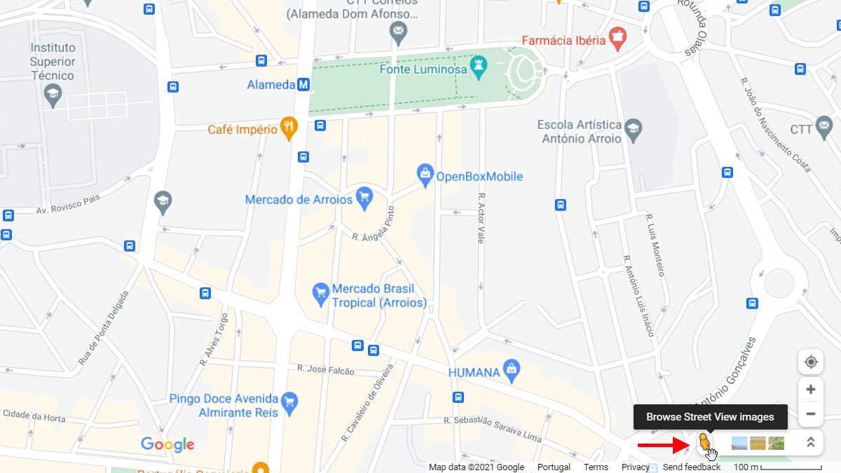 Localização da Ong no Google Maps